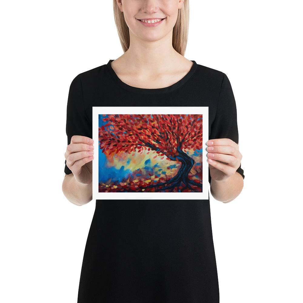 Red Fall Tree Art Print